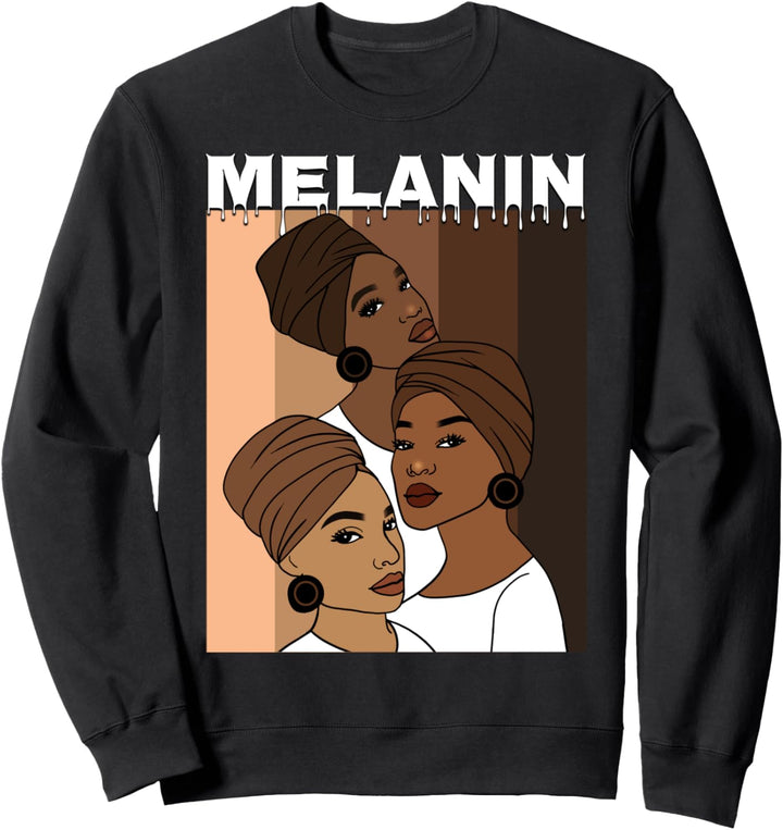 Melanin Black Pride Afro Queen Sweatshirt