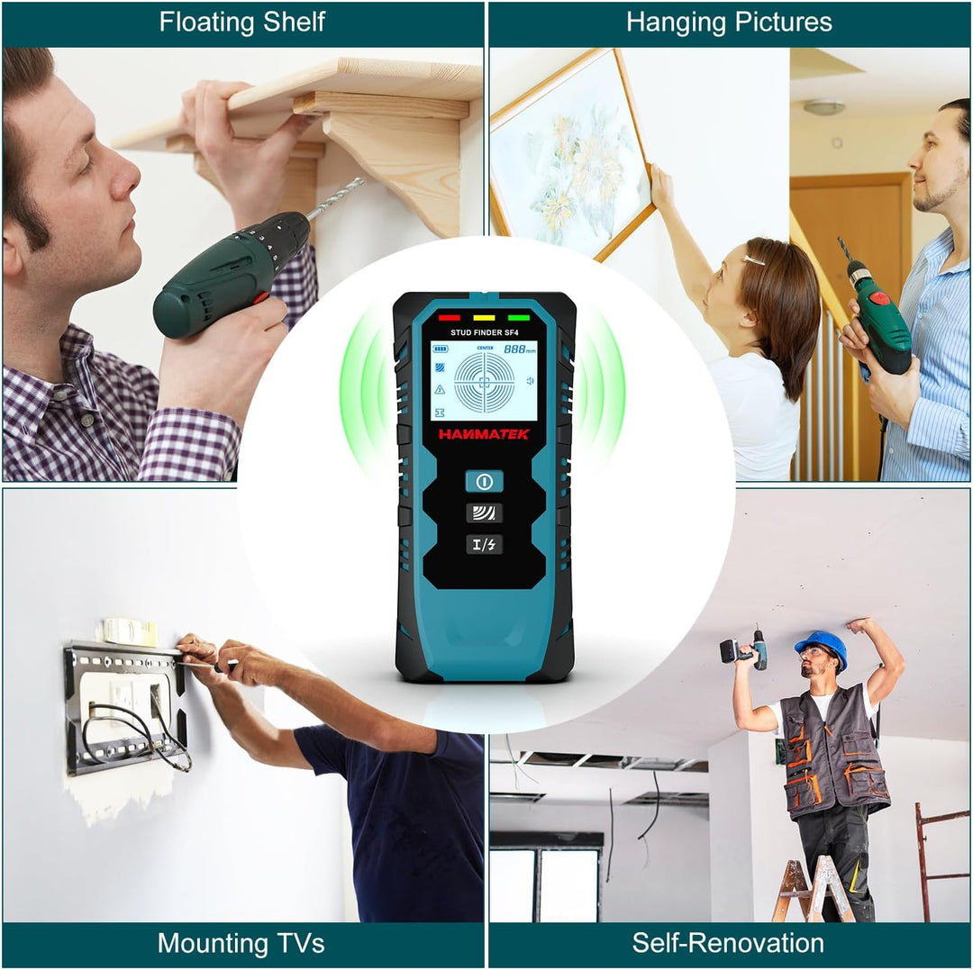HANMATEK Stud Finder Wall Scanner,5 in 1 Multifunktions Stud Locator mit Upgraded Smart Sensor Audio