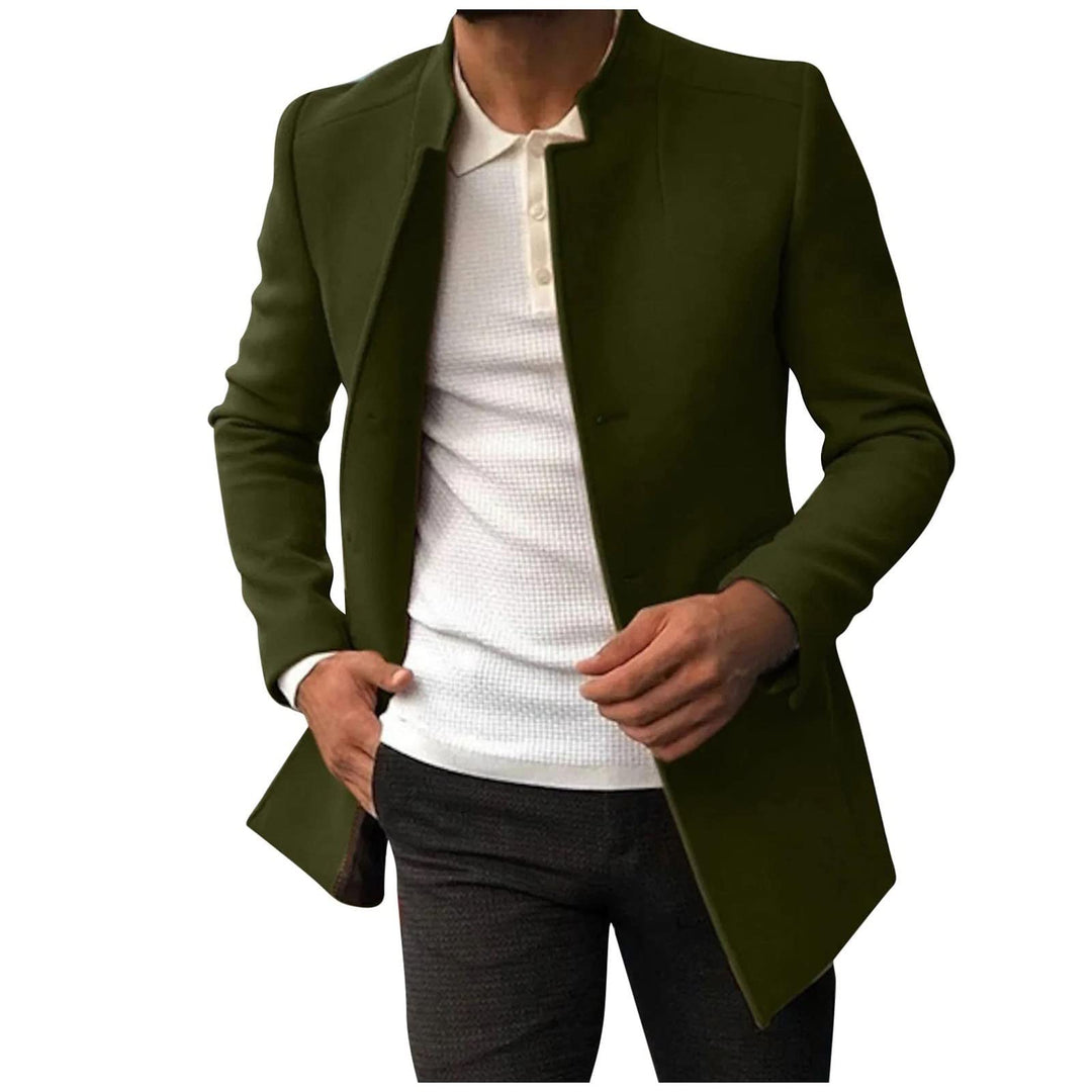 Celucke Mantenl Herren Jacke Slim Fit Übergangsmantel mit Wolle Gefütterter Dünne Lässige Wintermant