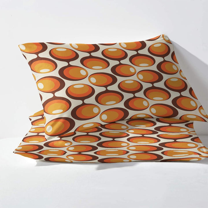 GEDAEUBA Retro Bettwäsche 135x200 Sommer - 70er Jahre Bettbezug 135 x 200 2er Set, Wendebettwäsche u