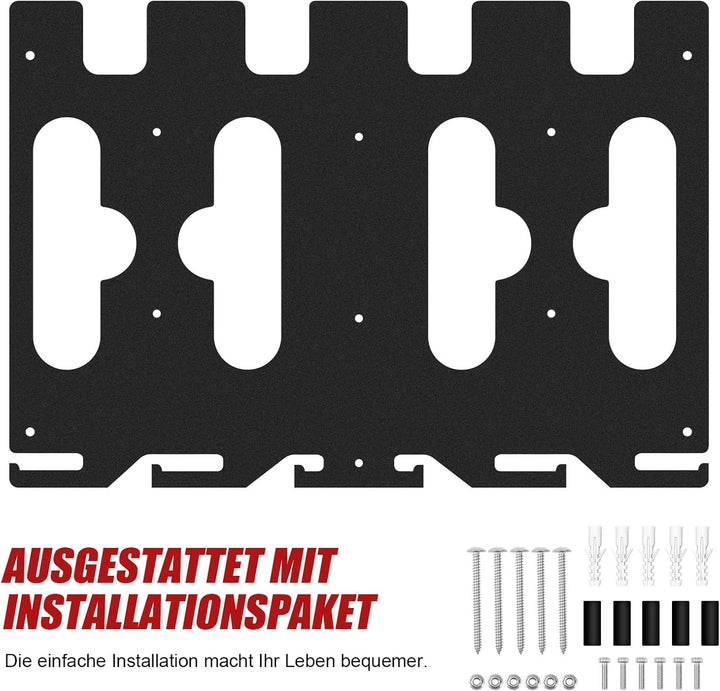 Wandhalterung für Milwaukee-Ladegeräte, 3-in-1 Milwaukee Ladegerät M12-18FC für 4 18-V-Akkus, Halter