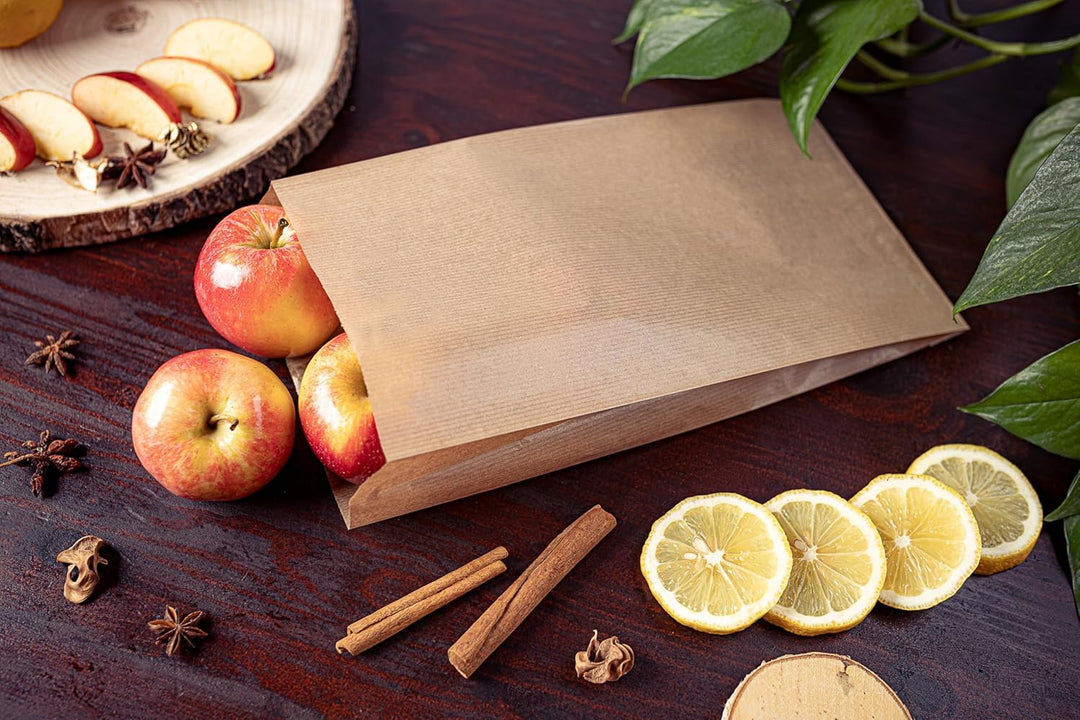 1000 Papiertüten Braun 15 x 29 cm | Papiertüten für Süss | Verpackung | Mittagessen | Sandwich | Geb