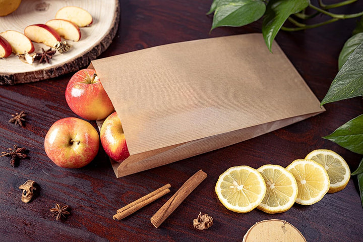 1000 Papiertüten Braun 15 x 29 cm | Papiertüten für Süss | Verpackung | Mittagessen | Sandwich | Geb
