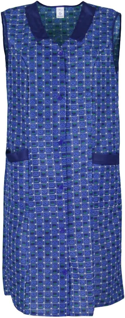 Kittel Schürze Dederon Nylon Kittelschürze versch. Farben 60 Design 1, 60 Design 1