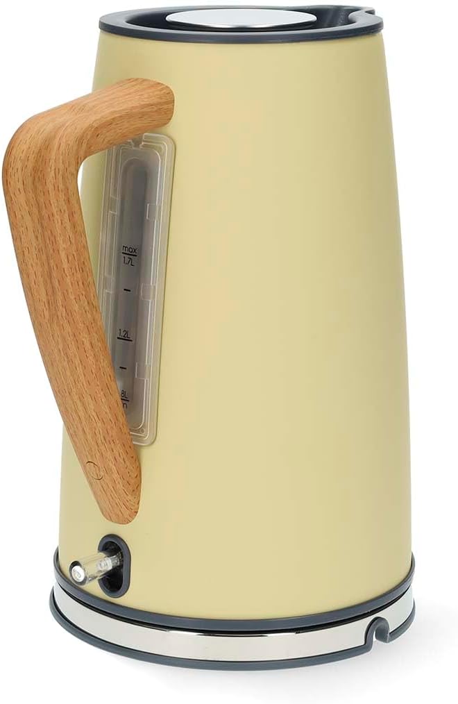 Wasserkocher - 1.7 l - Soft-Touch - Gelb - Um 360 Grad drehbar - Verdecktes Heizelement - Strix Cont