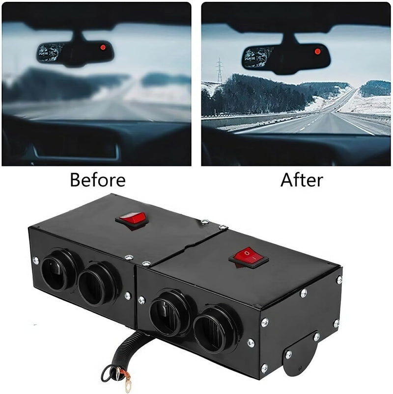 12V 360W Auto Heizlüfter Defroster, Riloer Tragbare Anti-Fog Heizung Mini-Autoheizung, Windschutzsch