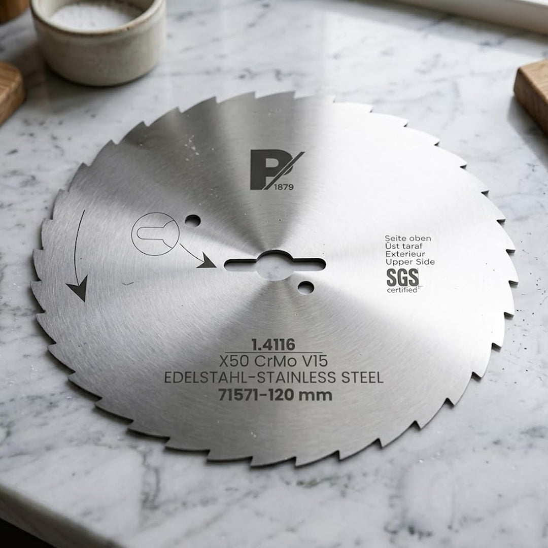 Pirge Kreismesser Kompatibel mit Tandır und Dibek 120 mm - Schärfstes Dönermesser aus Edelstahl in P
