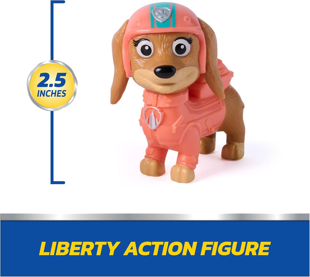 PAW PATROL - Liberty’s Rettungs-Motorrad mit Spielfigur (Basis Fahrzeug), authentische Details, Spie