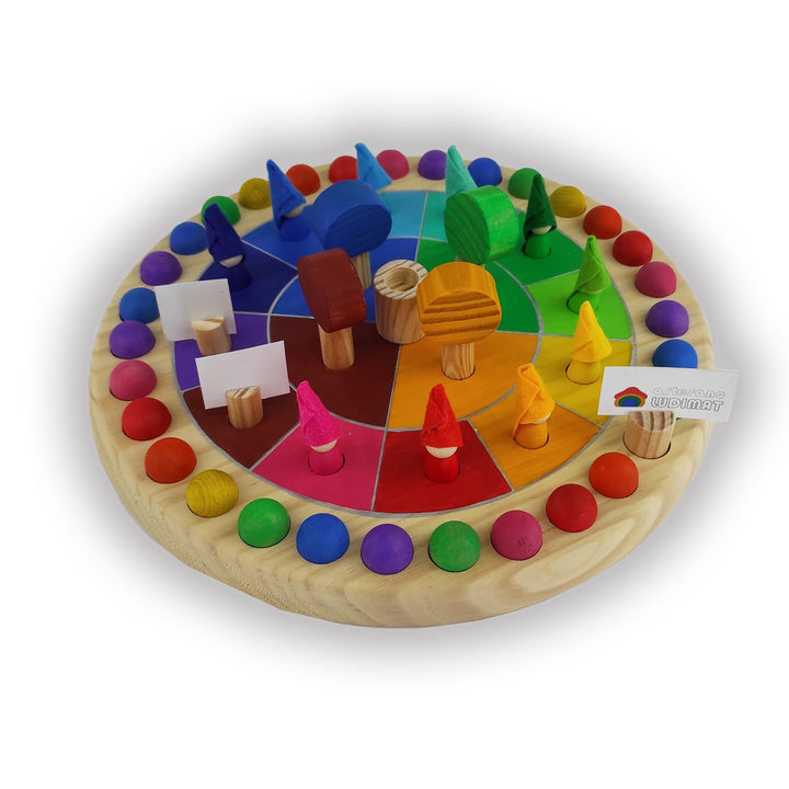 Waldorf Montessori manipulativer Jahreskalender für Kinder aus Holz