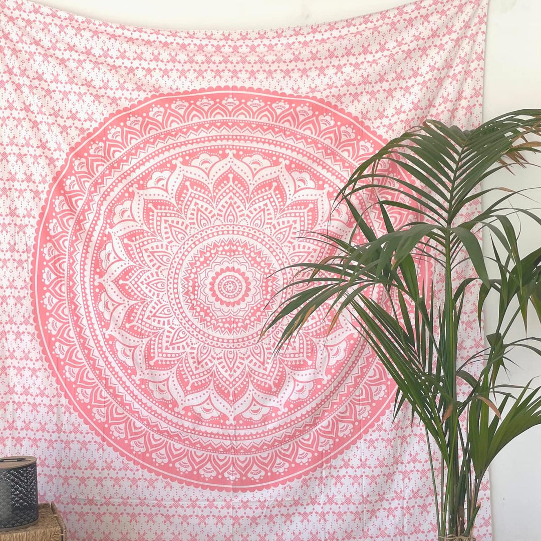 MOMOMUS Pareo oder Strandtuch XXL, Sandabweisend, mit Mandala-Motiv - Grosses Stranddecke Sandfrei S
