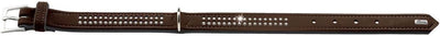 HUNTER SOFTIE DELUXE Hundehalsband, Kunstleder, glitzernde Strasssteine, 45 (S), braun 45 (S) braun,