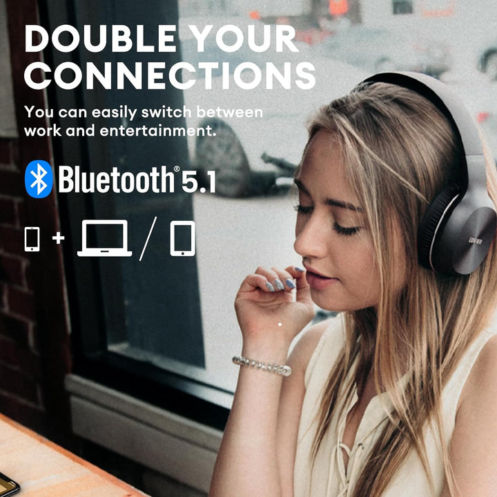Edifier W800BT Plus Kabellose Over-Ear-Kopfhörer, Bluetooth-Headset mit CVC™ 8.0-Geräuschunterdrücku