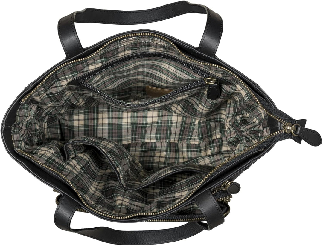 Benthill Schultertasche Damen Echt Leder | Shopper aus echtem Rindsleder | Vintage Handtasche mit vi