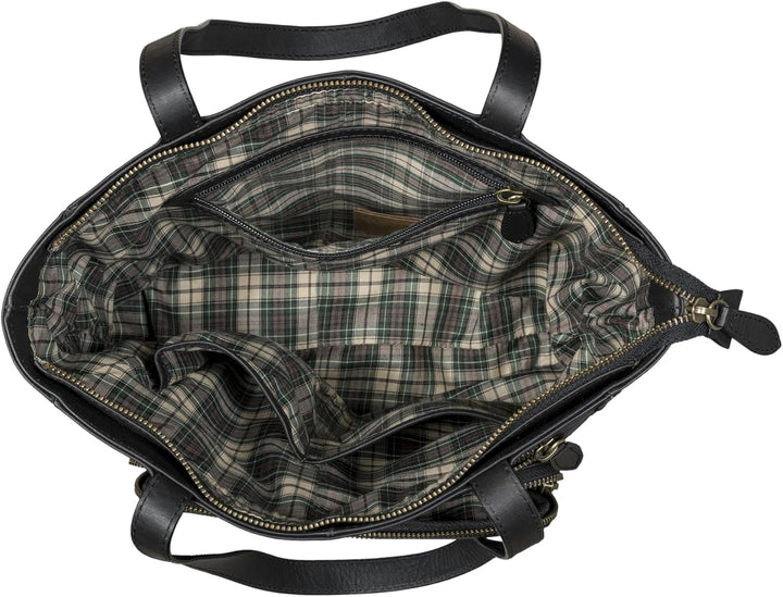 Benthill Schultertasche Damen Echt Leder | Shopper aus echtem Rindsleder | Vintage Handtasche mit vi