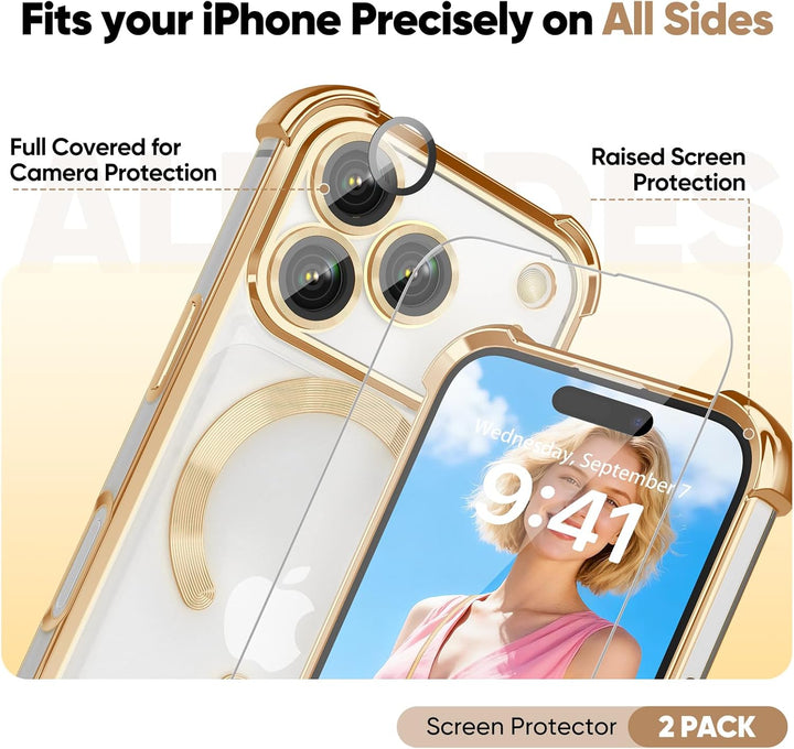 GOODVISH Handykette für iPhone 17 Pro Hülle mit Band, mit 2 Stück Schutzfolie und Kamera Schutz, Nec