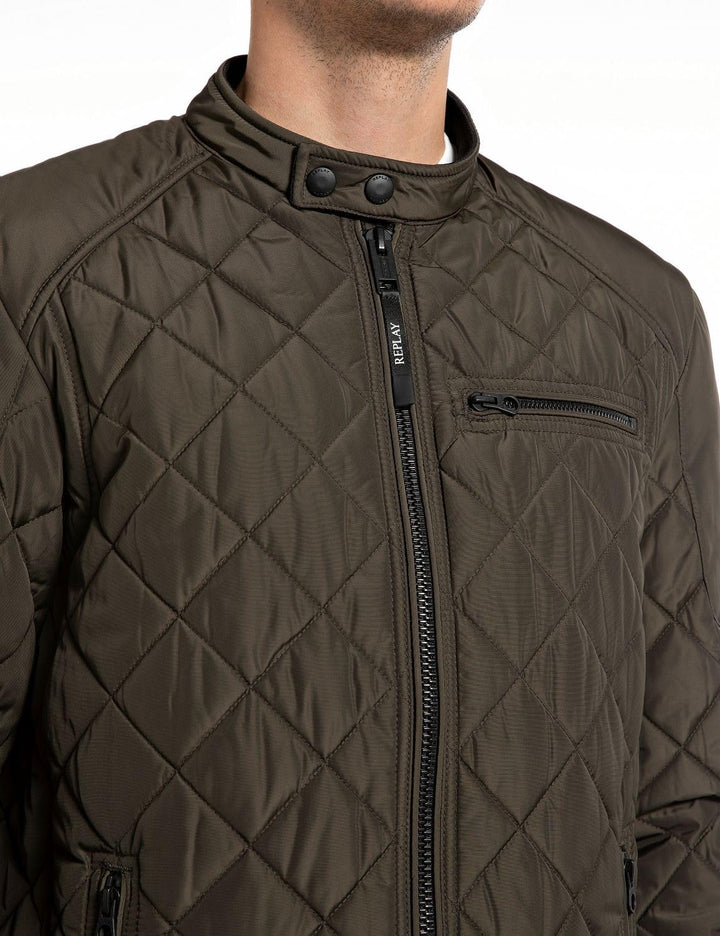 Replay Herren Steppjacke Übergangsjacke ohne Kapuze XS 935 DARK OLIVE, XS 935 DARK OLIVE