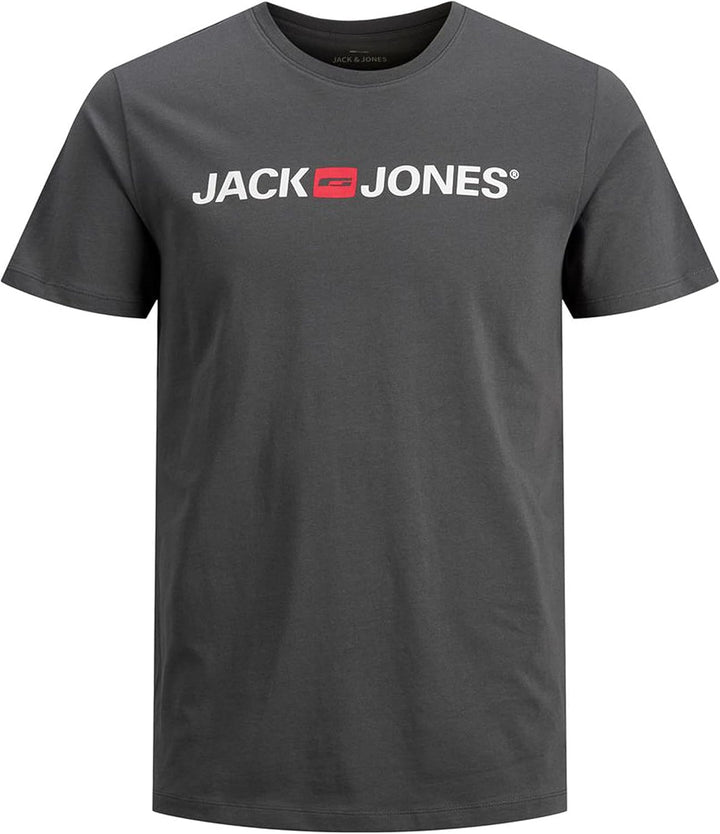 JACK &amp; JONES Herren JJECORP Logo Tee SS Crew Neck Vorteilspack, Asphalt/1Asphalt1DustyOlive1Gr, L