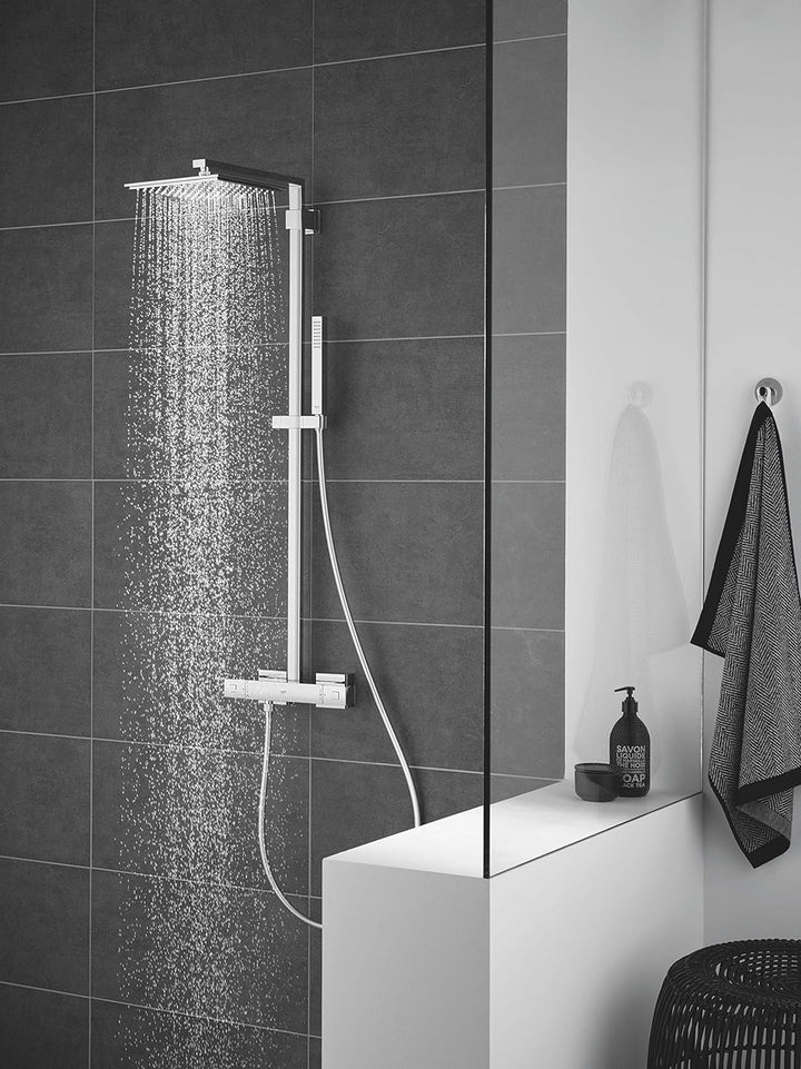 GROHE Euphoria Cube- Handbrause (wassersparend, Normalstrahl, langlebig), eckig, chrom, 27699000 Han