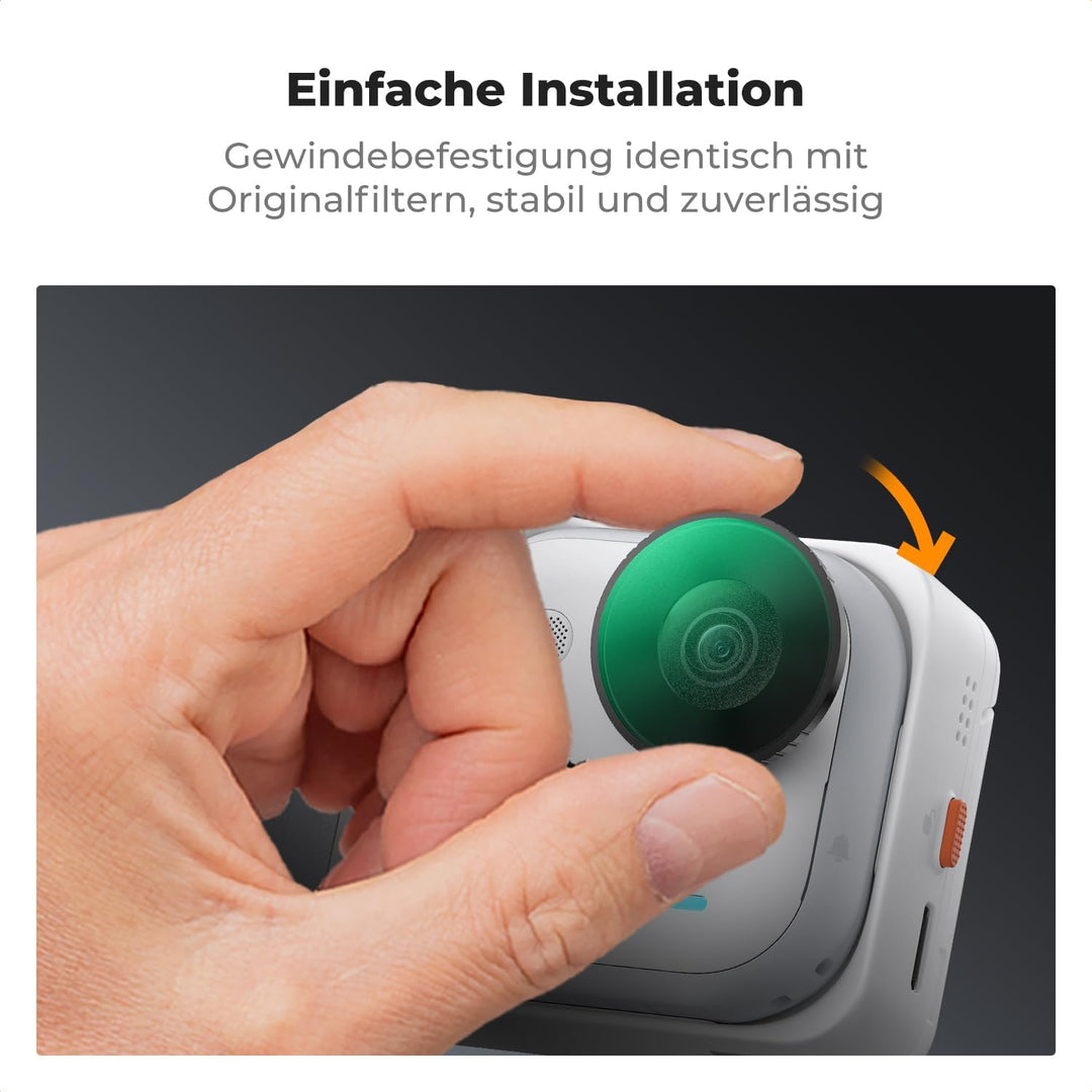 K&amp;F CONCEPT Black Diffusion 1/4 Filter Kompatibel mit Insta360 Go Ultra, Black Promist Filter für kr