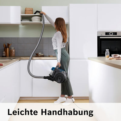 Bosch Staubsauger beutellos Clean´n Serie 2 BGC05A220A, Bodenstaubsauger, Bodendüse für Parkett, Tep