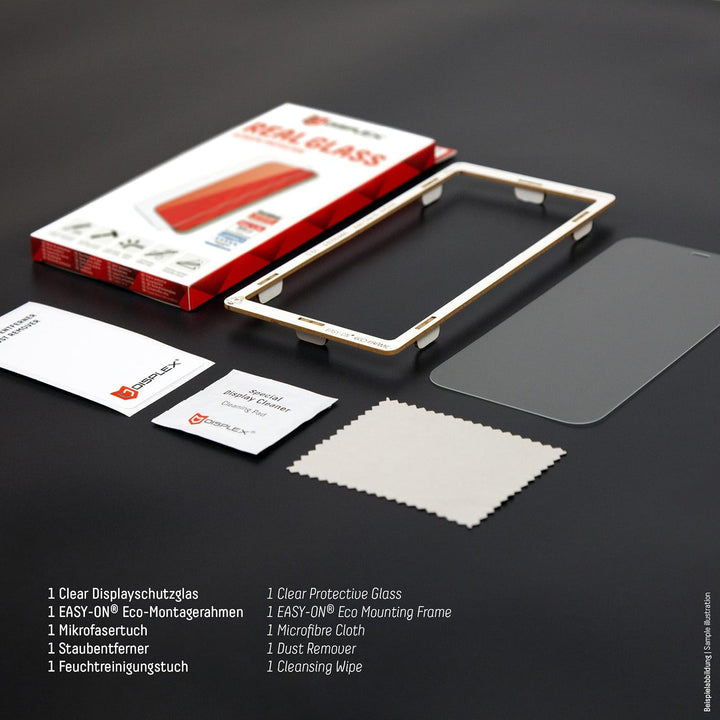 Schutzglas für iPhone 12 Pro, 12 (10H), kristallklar, mit Eco-Montagerahmen | DISPLEX Real Glass, 10