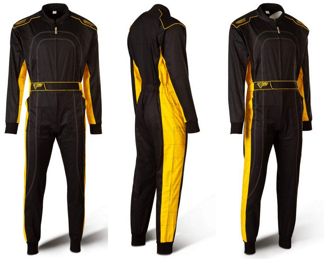 Speed Kartoverall Schwarz/gelb - Denver HS-2 Modell 2018 Racewear XXL (2XL), XXL (2XL)