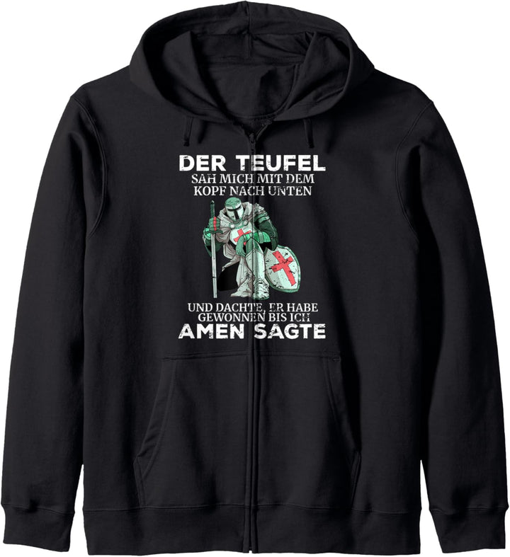 Tempelritter Spruch Templer Tempel KreuzRitter Zitat Teufel Kapuzenjacke