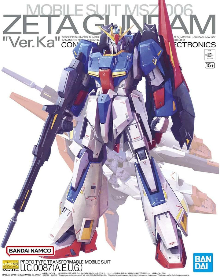 Bandai Hobby - Mobile Suit Zeta Gundam - Zeta Gundam (Ver. Ka), Bandai Spirits MG 1/100 Modellbausat