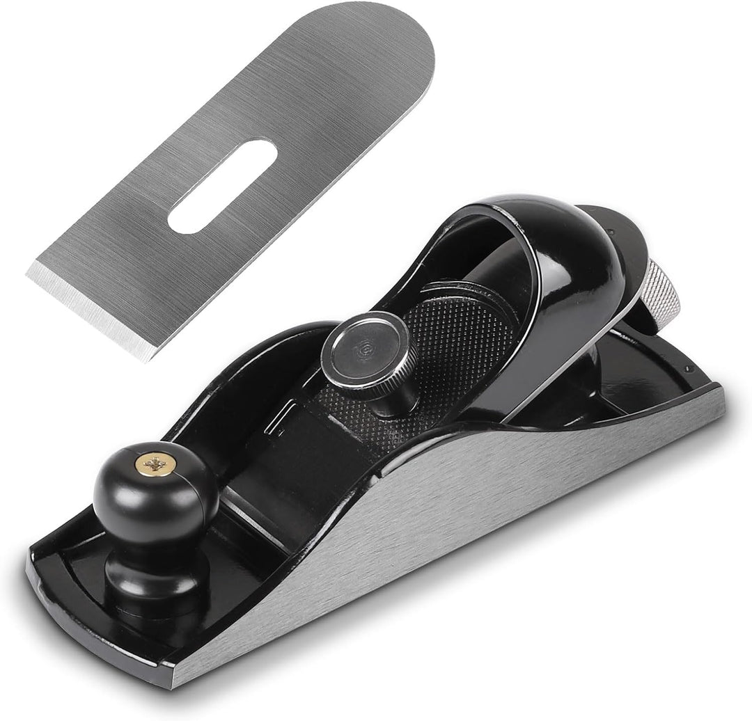 LALAGO Einhandhobel, Hobel Trockenbauwerkzeug, 175mm Körperlänge + 2 Stück 41mm Klingenbreite, Verst