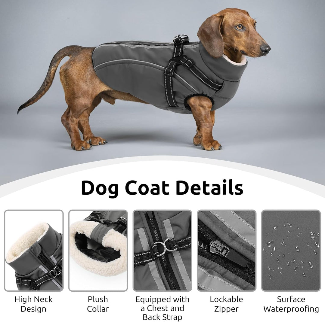 CITÉTOILE Hundemantel Hundejacke Warm Wintermantel mit Reissverschluss Winddichte & Winddichte mit R