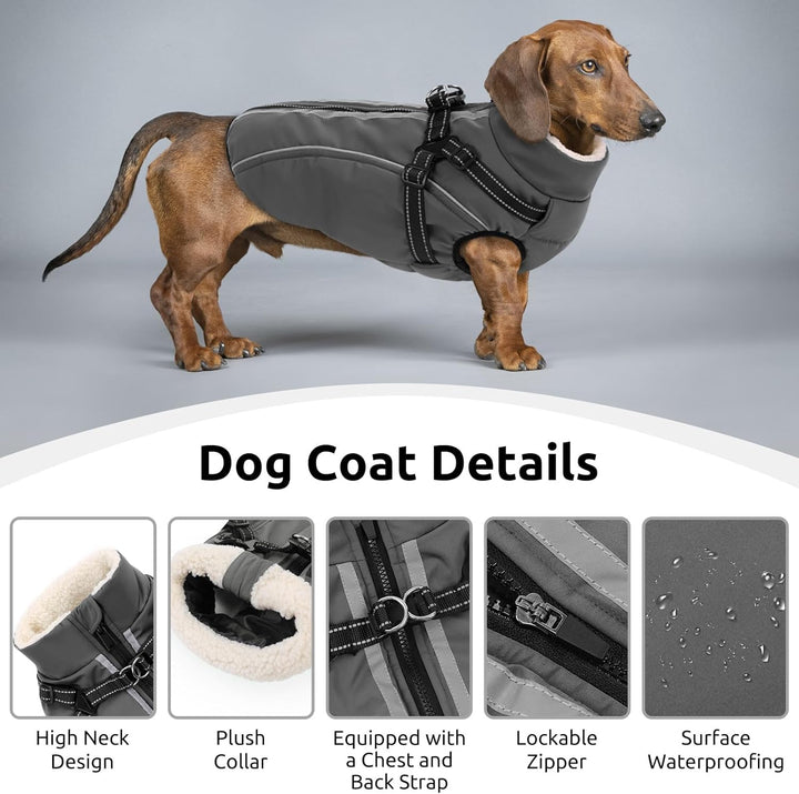 CITÉTOILE Hundemantel Hundejacke Warm Wintermantel mit Reissverschluss Winddichte & Winddichte mit R