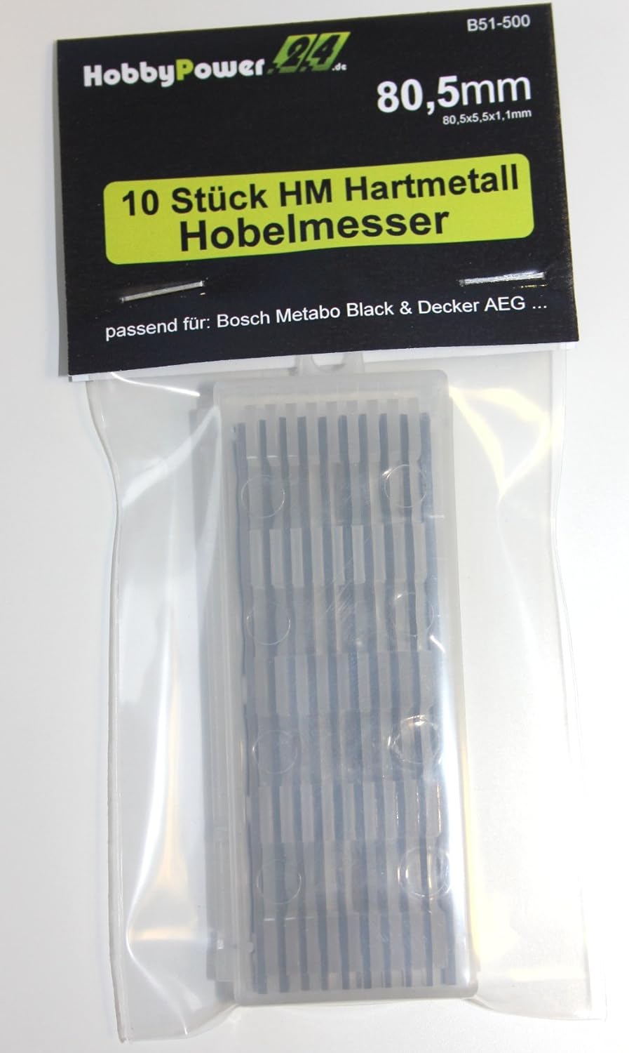 10 Stück HM Hartmetall Hobelmesser 80,5mm für Hobel ELU MFF40, MFF80K, MFF80, MFF81, MFF81K
