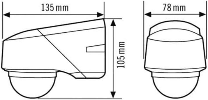 ESY-LUX EM10015618 RC230i Bewegungsmelder Edelstahl-Optik