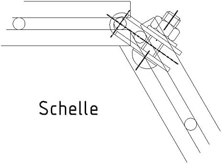 12er Pack Eckverbinder Schelle für Gabionen, Zaun, Doppelstabmatten, Komposter, 12