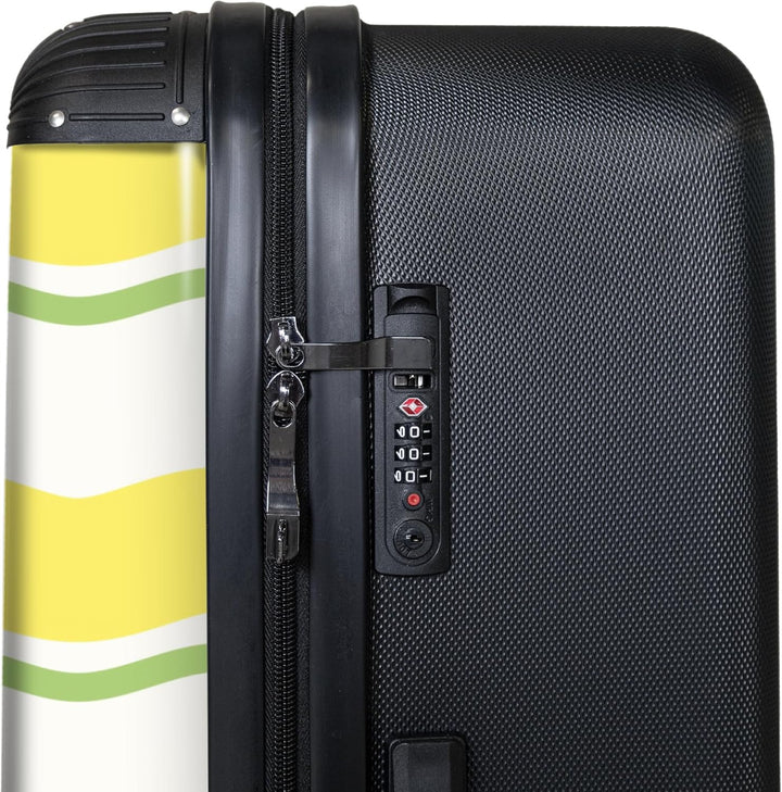 NoBoringSuitcases.com® Koffer XL Gross 77x51.5x28 cm Hartschale Reisekoffer 4 Rollen Leicht Koffer T