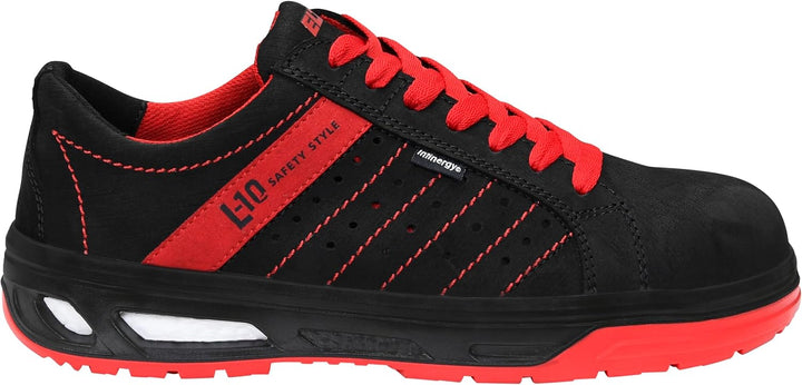 ELTEN Schuhe, Breezer XX10 Low ESD S1 44 EU Schwarz Rot, 44 EU Schwarz Rot
