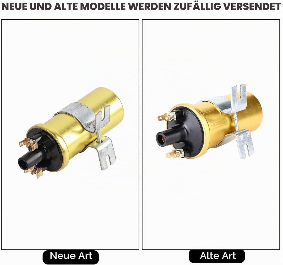 12 Volt Zündspule Auto, Hochleistungs-Zündspule ohne Vorschaltgerät für LUCAS 12-V-Sportzündspule DL