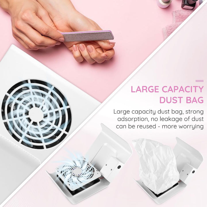 80W Nagelstaubsauger mit wiederverwendbarem Filter und einstellbarer Windgeschwindigkeit – effizient