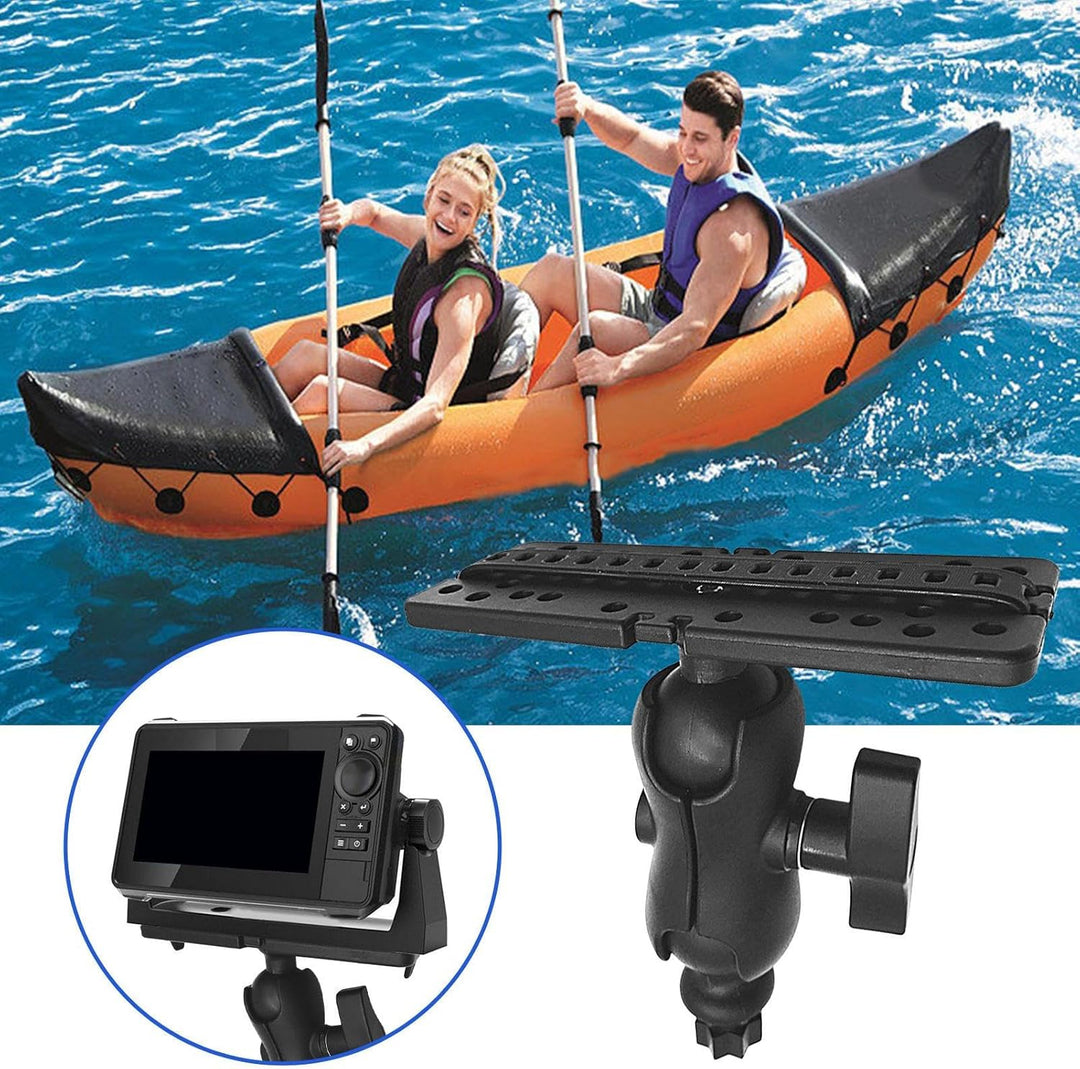 Fischfinder Halterung - 360° Schwenkfuss mit Schnellwechselplatte, robuste Marine Elektronikhalterun