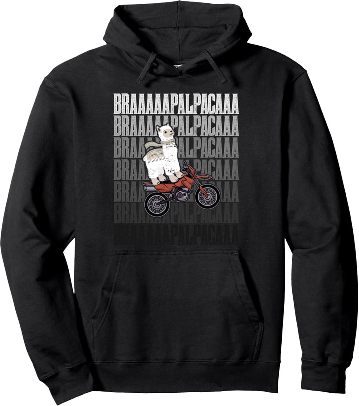 Motocross-Fahrer Motocrossbike Motorrad I Alpaka Pullover Hoodie