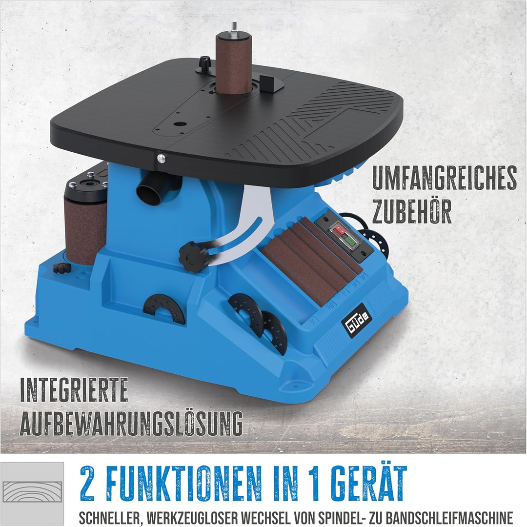 Güde Spindel-Bandschleifmaschine GSBSM 500 (230 V, 500 W, 2000 min-1 Spindeldrehzahl, 8 m/s Bandgesc
