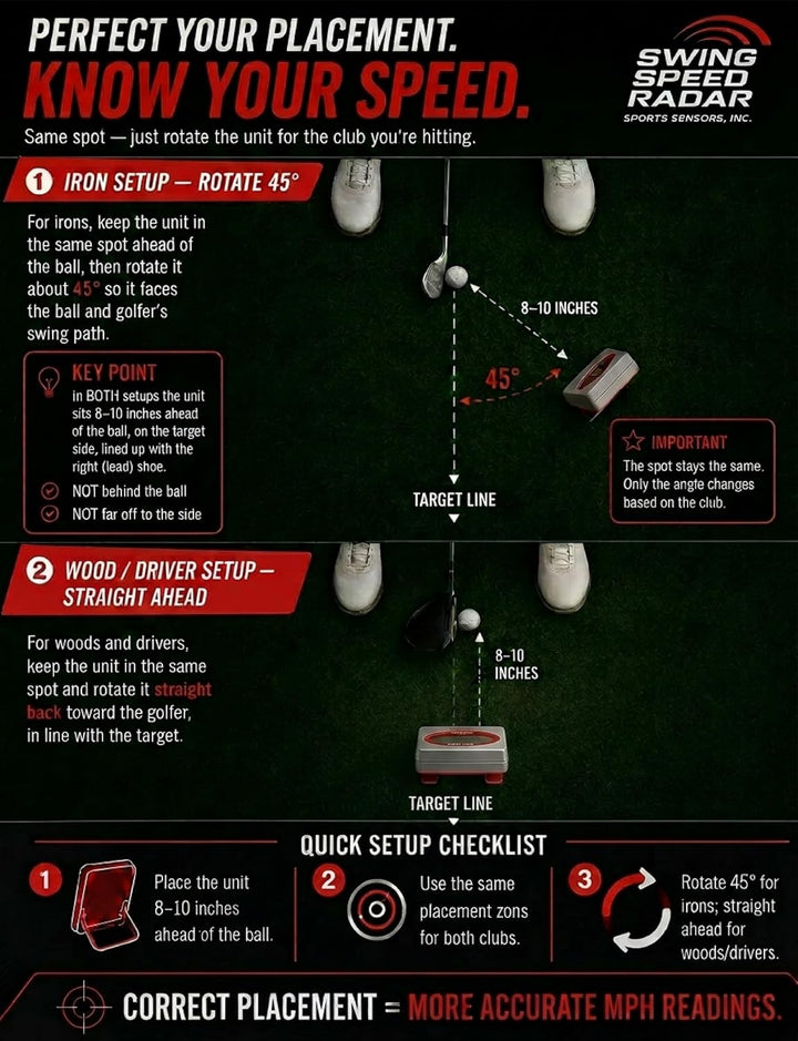 Sportsensoren Swing Speed Radar mit Tempo Timer Einheitsgrösse, Einheitsgrösse