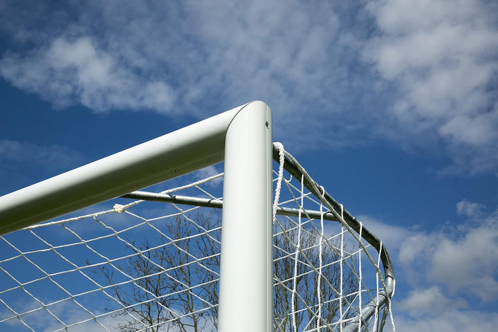 Fussballnetz Clubs 7.32 x 2.44 x 0.8 x 1.5 m - 4mm - Extrem robust - Weiss