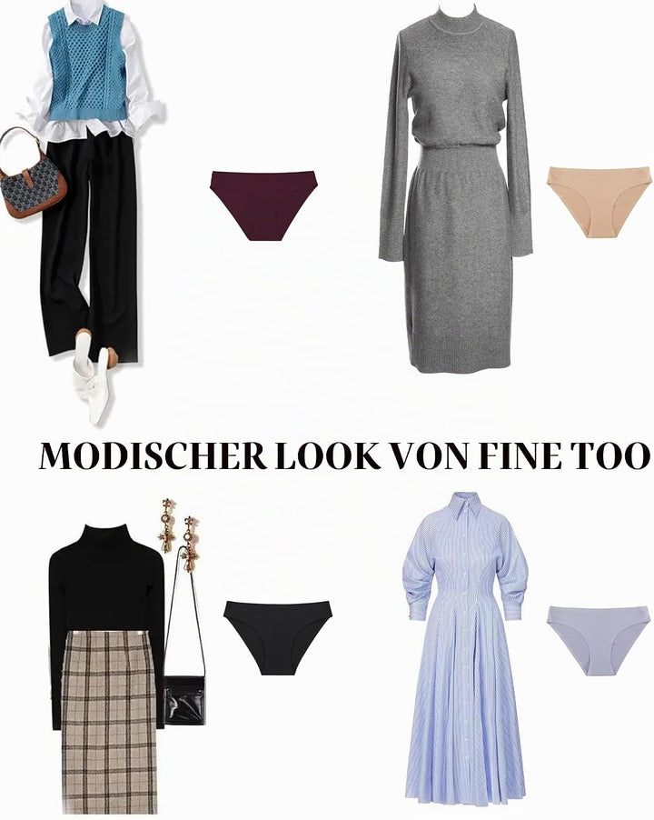 FINETOO 6er Pack Unterhosen Damen Seamless Slips Nahtlo Hipster Unsichtbare Unterhose Sexy Unterwäsc