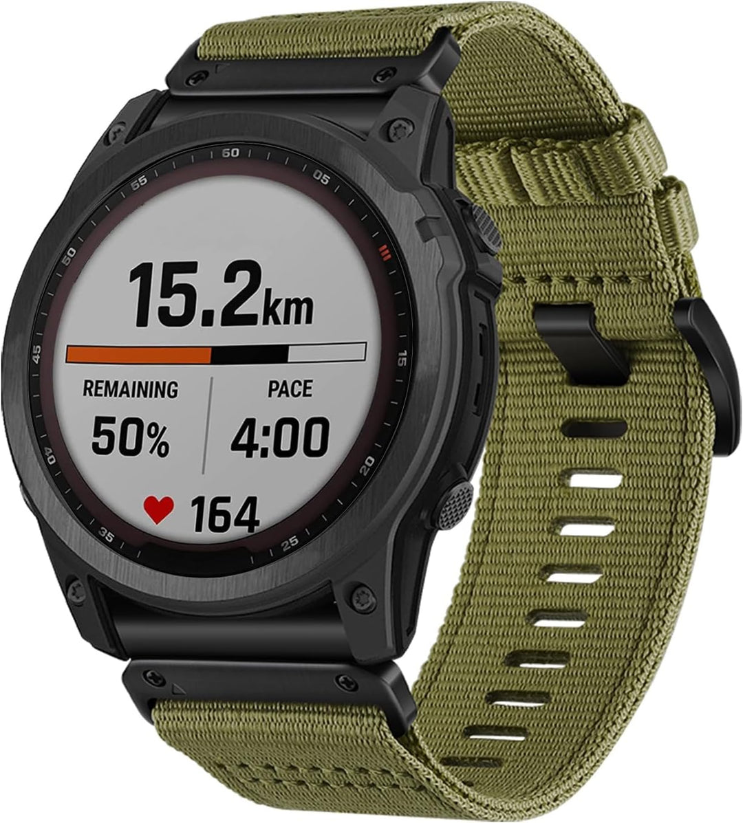 YOOSIDE Nylon Armband für Garmin Fenix 7 / Fenix 6 / Fenix 5 / epix Pro 47mm, Verbessert Quick Fit 2