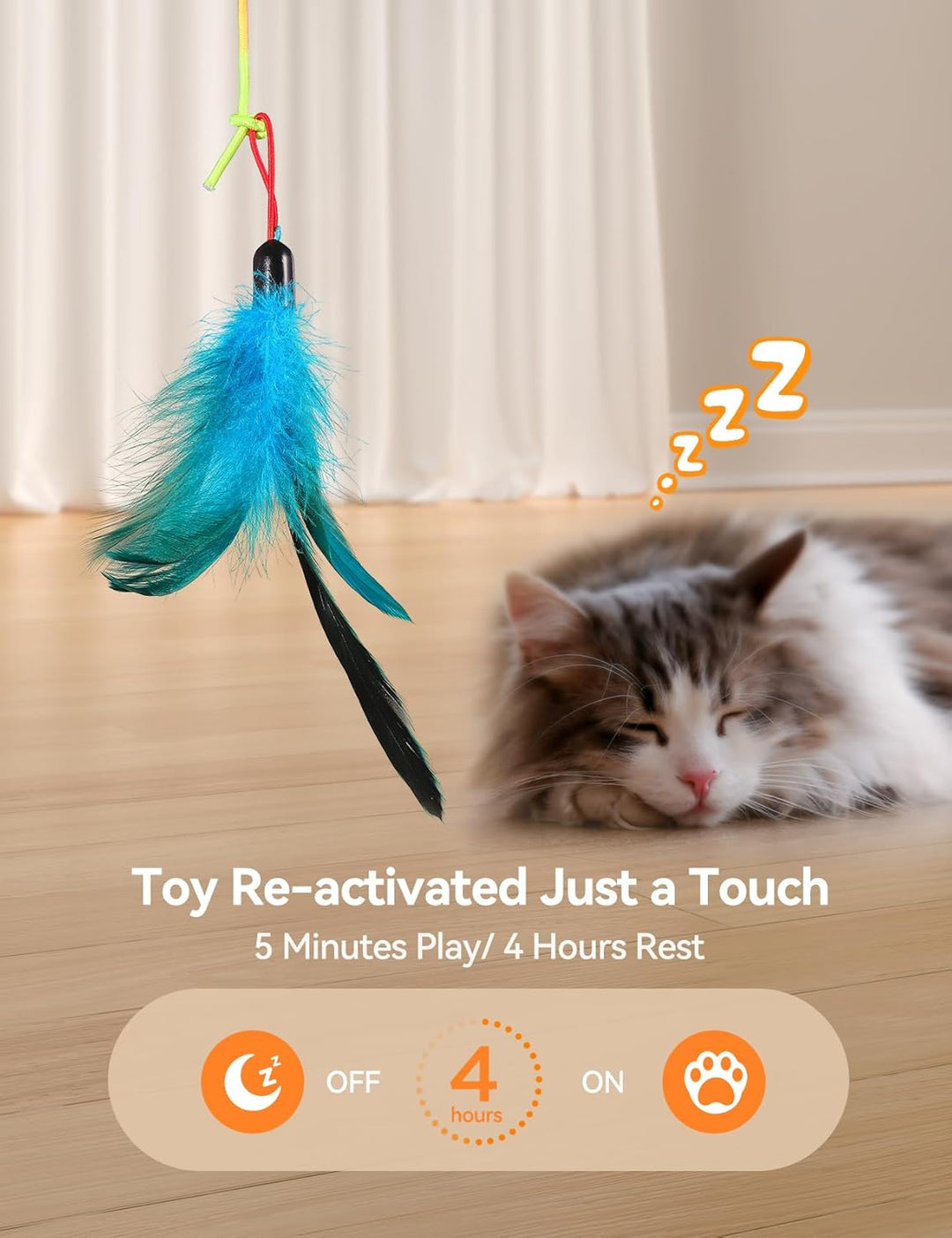 FEELNEEDY Katzenspielzeug Elektrisch mit LED Red Light Spielzeug für Katzen, Cat Toy Hängendes Autom
