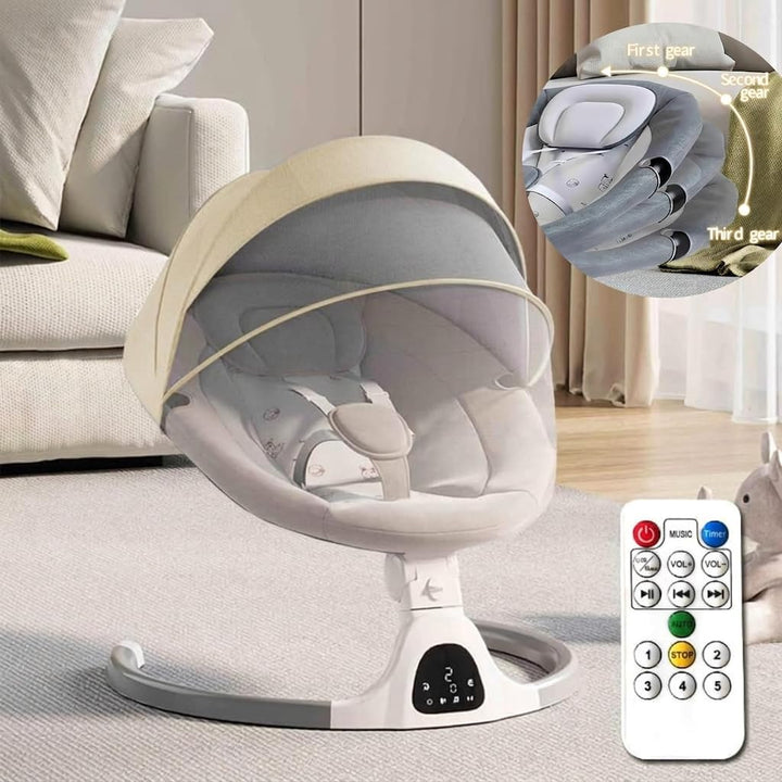 Adjustable Height Baby Swings Bluetooth, 5 Geschwindigkeit Musik-Lautsprecher mit 12 voreingestellte