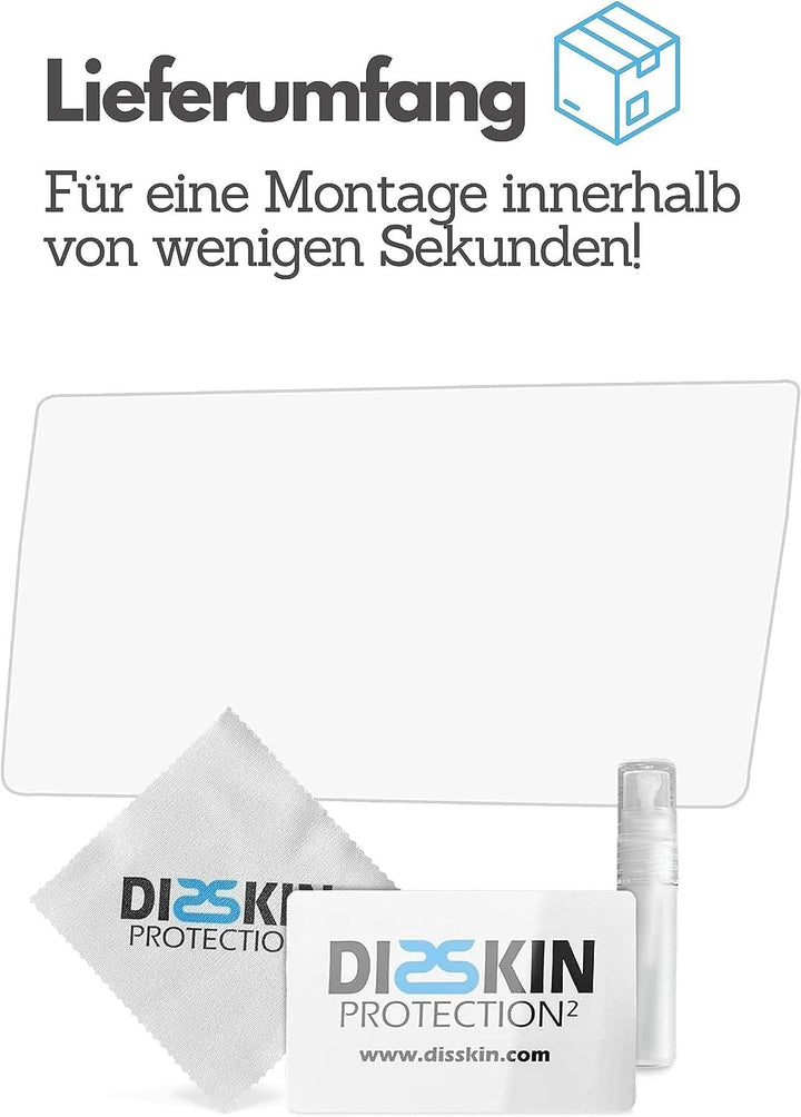 DISSKIN® Displayschutzfolie Kompatibel mit VW Touran. Discover Pro - selbstheilend durch Wärme, Matt