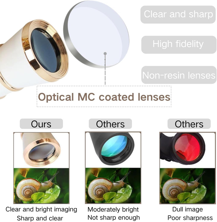 ANGEEK 3 x 25 Classic Foldable Opera Glasses Binoculars Metal Body with Chain Optical Lens Theater T