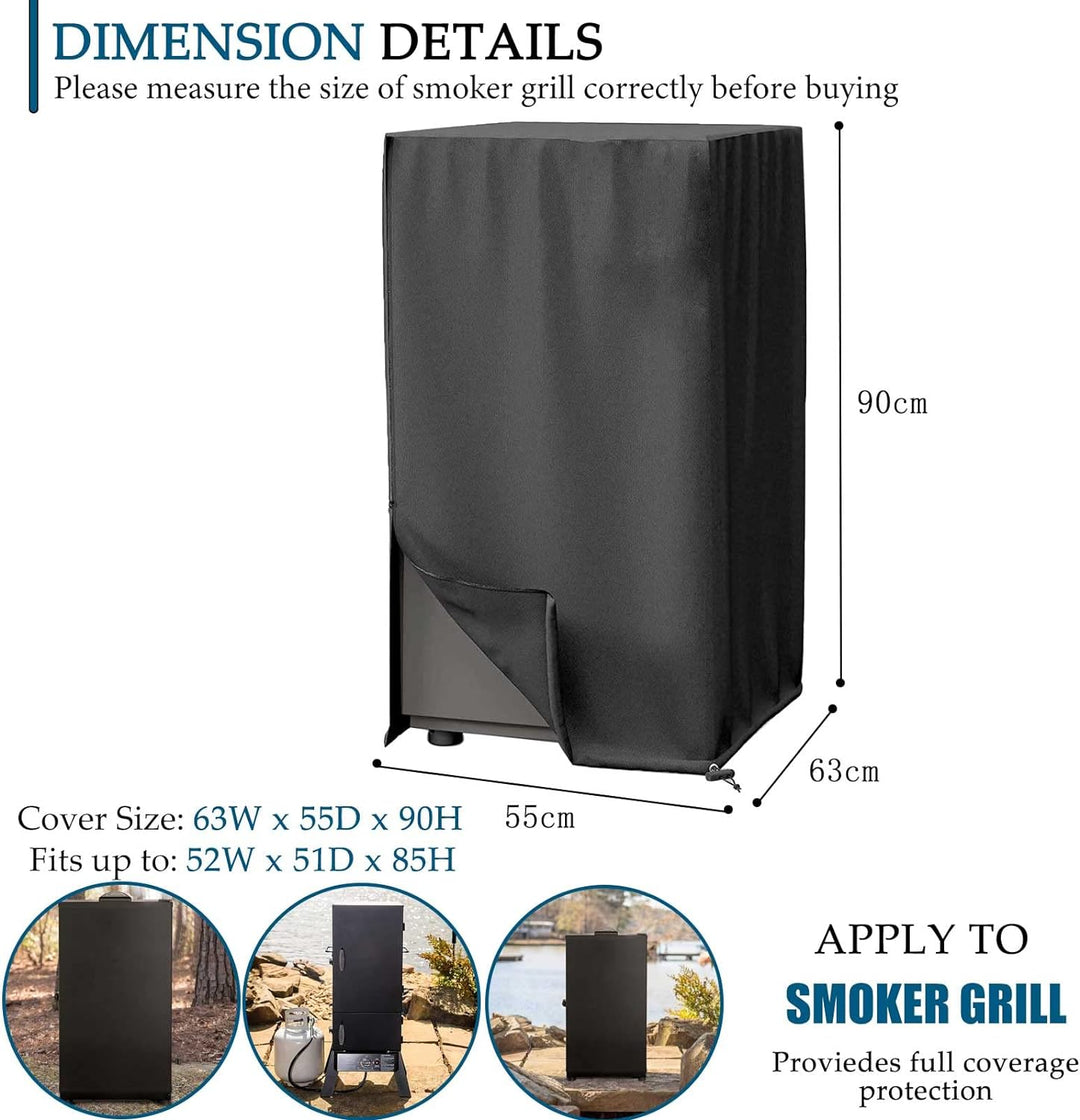 Räucherofen Abdeckhaube Schutzhülle, Smoker Abdeckung Wetterfest, Smoker Abdeckung Mit Schornstein,